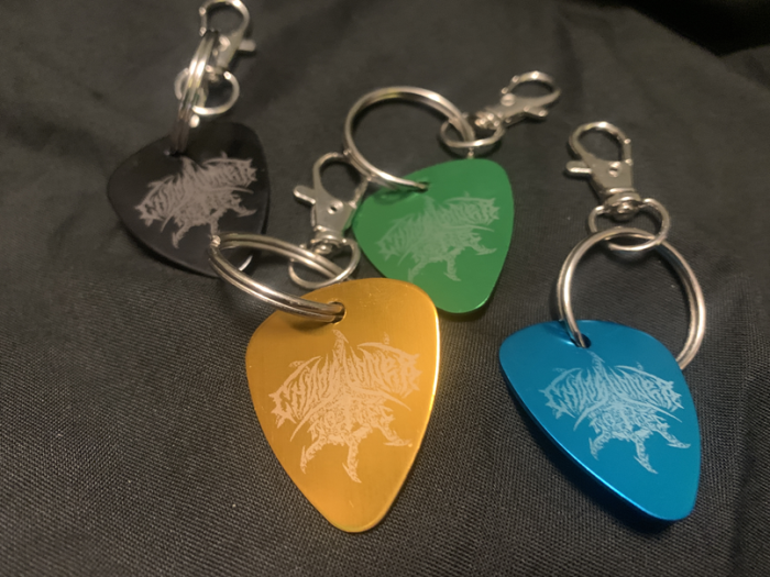 Metal Chaos Under No Ties Pic Key Ring - Image 2