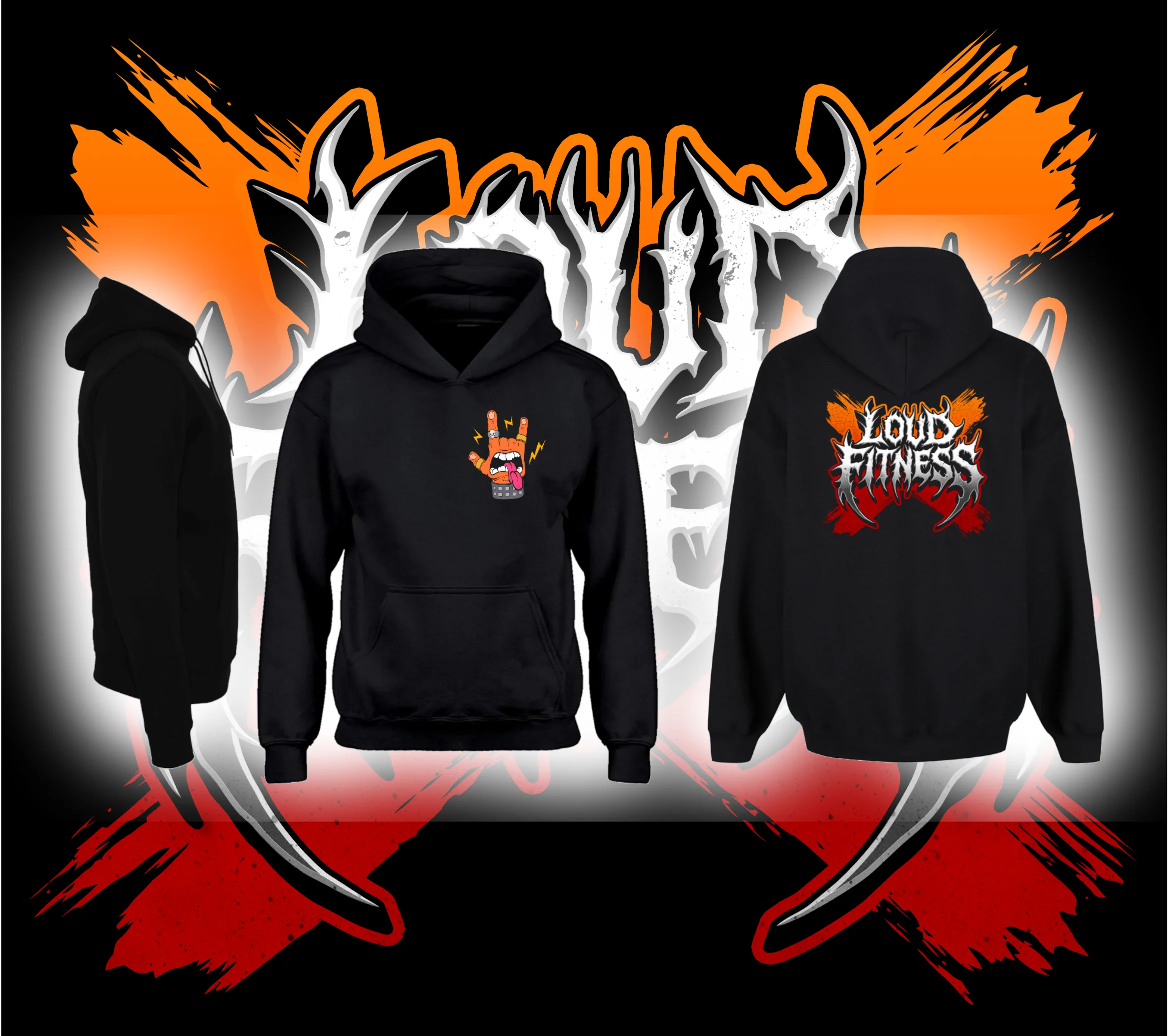 Loud Fitness hands Hoodie